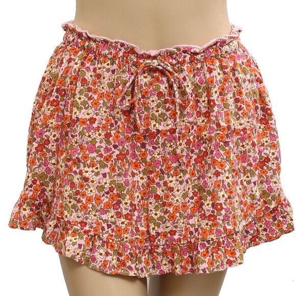 Free People Ellia Printed Shorts Floral Smocked Ruffle Pull-On Lace XS 281939 - Picture 6 of 9
